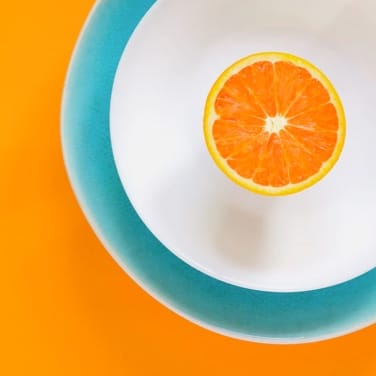 picture of orange on a plate